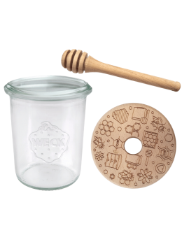 Słoik na miód słoik do miodu z nabierakiem WECK 160ml dozownik miodu W4 eko - product 2