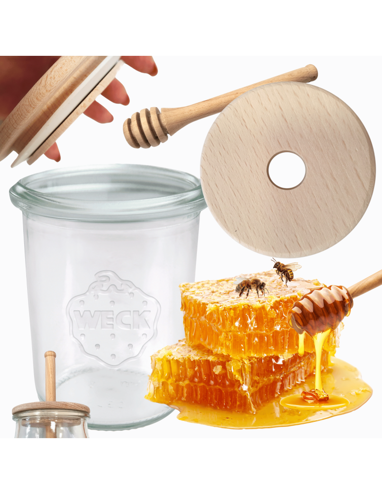 Słoiki weck - Słoik na miód słoik do miodu z nabierakiem WECK 160ml dozownik miodu W5 eko - product b2b.wamar.biz 1