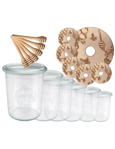 Słoiki na miód słoiki do miodu z nabierakiem WECK 160ml dozownik  W2 6szt - product 2