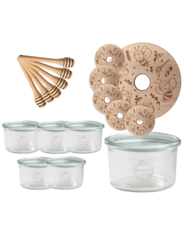 Słoiki na miód słoiki do miodu z nabierakiem WECK 200ml dozownik  W1 6szt - product 2