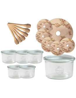 Słoiki na miód słoiki do miodu z nabierakiem WECK 200ml dozownik W2 6szt - product 2