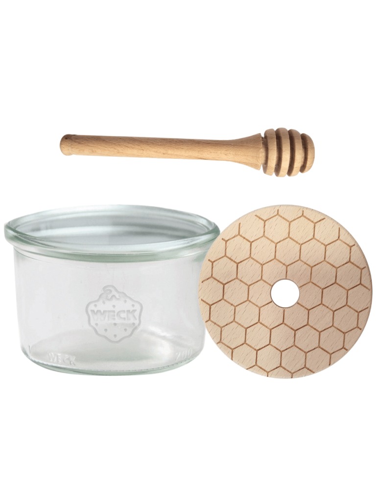 Słoiki weck - Słoik na miód słoik do miodu z nabierakiem WECK 200ml dozownik miodu W3 eko - product b2b.wamar.biz 2