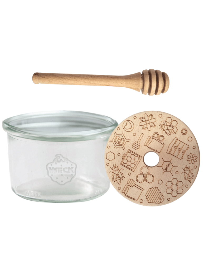 Słoiki weck - Słoik na miód słoik do miodu z nabierakiem WECK 200ml dozownik miodu W4 eko - product b2b.wamar.biz 2