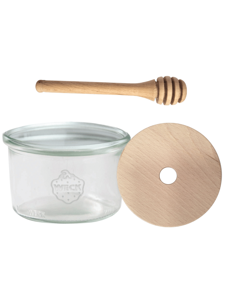 Słoiki weck - Słoik na miód słoik do miodu z nabierakiem WECK 200ml dozownik miodu W5 eko - product b2b.wamar.biz 2