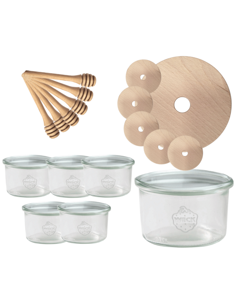Słoiki weck - Słoiki na miód słoiki do miodu z nabierakiem WECK 200ml dozownik  W5 6szt - product b2b.wamar.biz 2