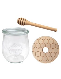 Słoik na miód słoik do miodu z nabierakiem WECK 220ml dozownik miodu W3 eko - product 2