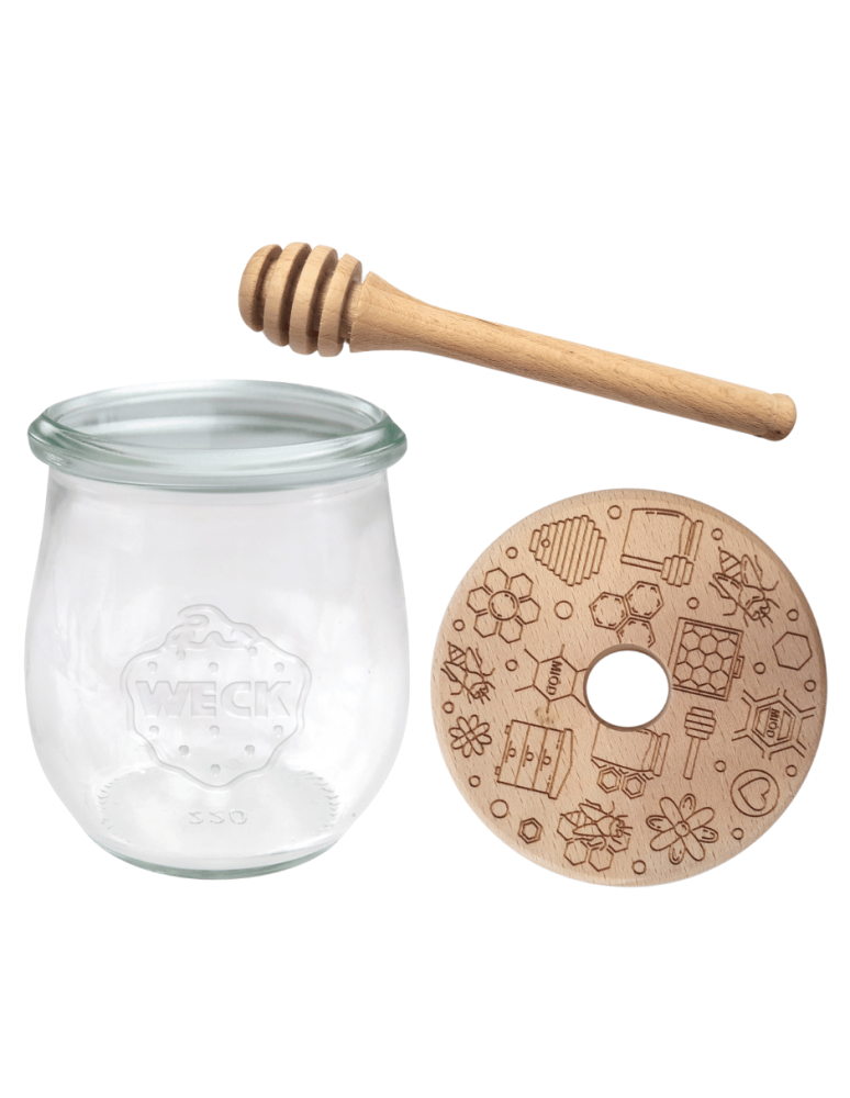 Słoiki weck - Słoik na miód słoik do miodu z nabierakiem WECK 220ml dozownik miodu W4 eko - product b2b.wamar.biz 2