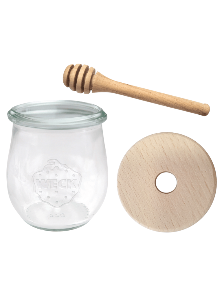 Słoiki weck - Słoik na miód słoik do miodu z nabierakiem WECK 220ml dozownik miodu W5 eko - product b2b.wamar.biz 2