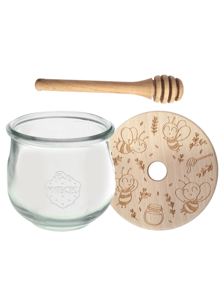 Słoiki weck - Słoik na miód słoik do miodu z nabierakiem WECK 370ml dozownik miodu W1 eko - product b2b.wamar.biz 2