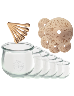 Słoiki na miód słoiki do miodu z nabierakiem WECK 370ml dozownik W1 6szt - product 2