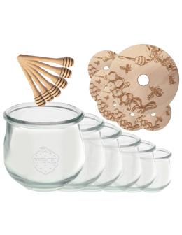 Słoiki na miód słoiki do miodu z nabierakiem WECK 370ml dozownik  W2 6szt - product 2