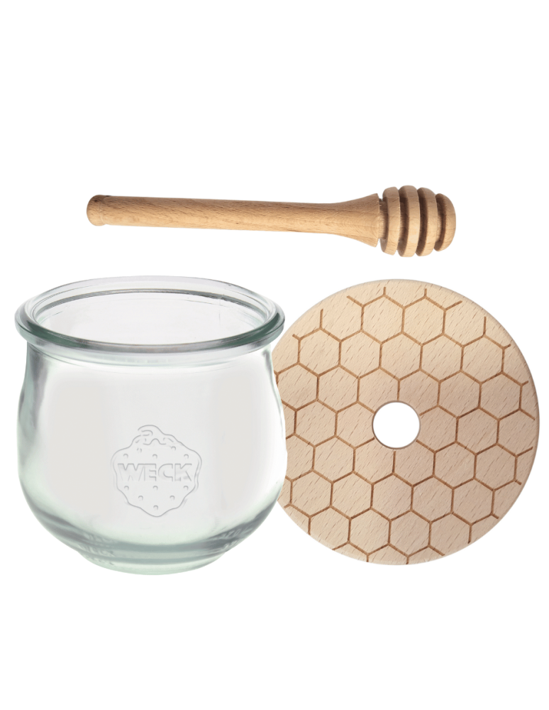 Słoiki weck - Słoik na miód słoik do miodu z nabierakiem WECK 370ml dozownik miodu W3 eko - product b2b.wamar.biz 2