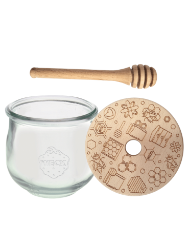 Słoik na miód słoik do miodu z nabierakiem WECK 370ml dozownik miodu W4 eko - product 2