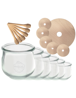 Słoiki na miód słoiki do miodu z nabierakiem WECK 370ml dozownik  W5 6szt - product 2