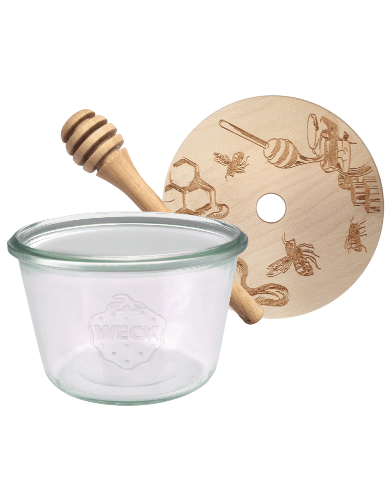 Słoiki weck - Słoik na miód słoik do miodu z nabierakiem WECK 370ml dozownik miodu W2 eko - product b2b.wamar.biz 2