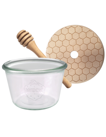 Słoik na miód słoik do miodu z nabierakiem WECK 370ml dozownik miodu W3 eko - product 2