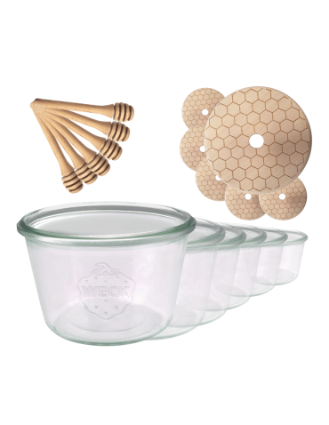 Słoiki na miód słoiki do miodu z nabierakiem WECK 370ml dozownik  W3 6szt - product 2