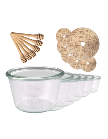 Słoiki na miód słoiki do miodu z nabierakiem WECK 370ml dozownik W4 6szt - product 2