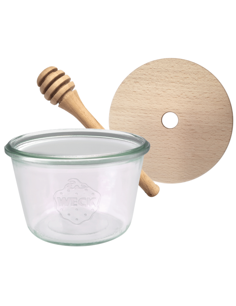 Słoiki weck - Słoik na miód słoik do miodu z nabierakiem WECK 370ml dozownik miodu W5 eko - product b2b.wamar.biz 2