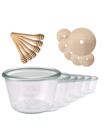 Słoiki na miód słoiki do miodu z nabierakiem WECK 370ml dozownik W5 6szt - product 2