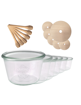 Słoiki na miód słoiki do miodu z nabierakiem WECK 370ml dozownik W5 6szt - product 2