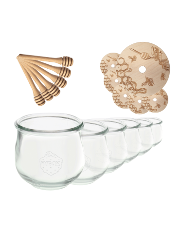 Słoiki na miód słoiki do miodu z nabierakiem WECK 580ml dozownik  W2 6szt - product 2