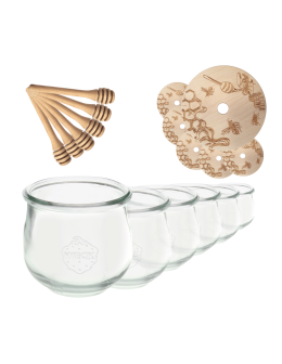 Słoiki na miód słoiki do miodu z nabierakiem WECK 580ml dozownik W2 6szt - product 2