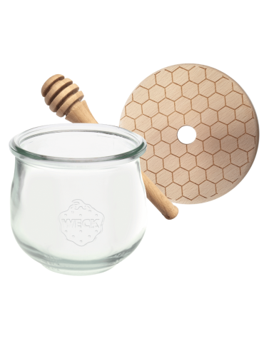Słoik na miód słoik do miodu z nabierakiem WECK 580ml dozownik miodu W3 eko - product 2