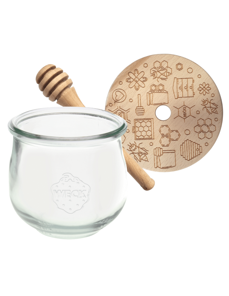 Słoiki weck - Słoik na miód słoik do miodu z nabierakiem WECK 580ml dozownik miodu W4 eko - product b2b.wamar.biz 2