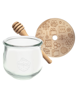 Słoik na miód słoik do miodu z nabierakiem WECK 580ml dozownik miodu W4 eko - product 2