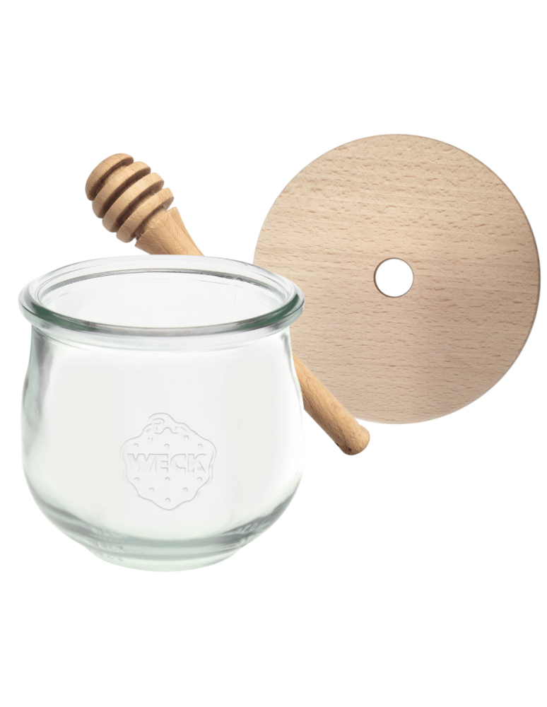 Słoiki weck - Słoik na miód słoik do miodu z nabierakiem WECK 580ml dozownik miodu W5 eko - product b2b.wamar.biz 2