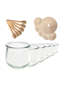 Słoiki na miód słoiki do miodu z nabierakiem WECK 580ml dozownik  W5 6szt - produkt 2