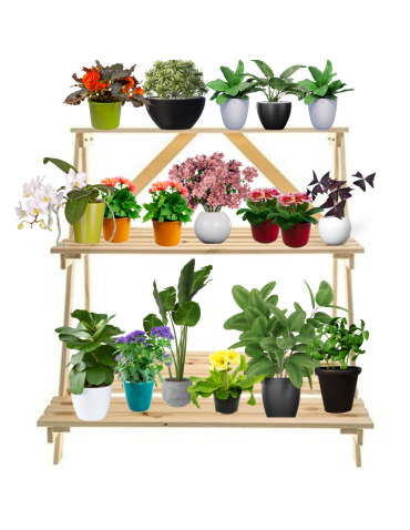 Regał na doniczki kwietnik stojak na kwiaty półka na kwiaty drewniany DUŻY