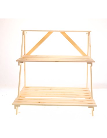 Kwietniki - Regał na doniczki kwietnik stojak na kwiaty półka na kwiaty drewniany DUŻY - product 3