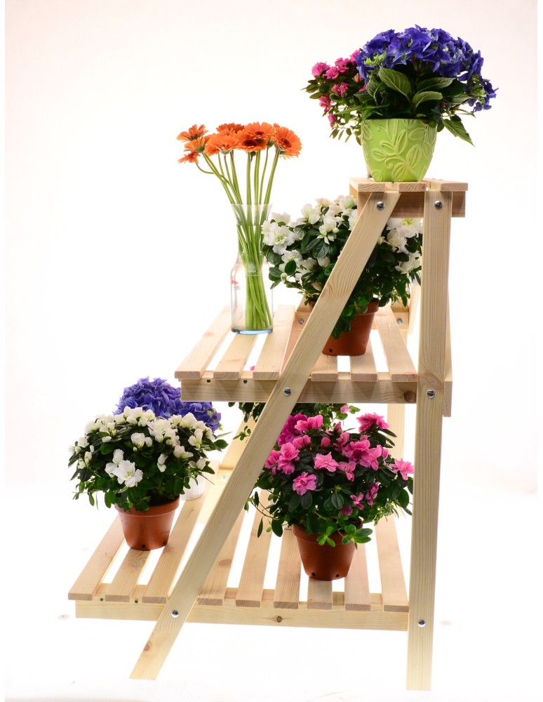 Kwietniki - Regał na doniczki kwietnik stojak na kwiaty półka na kwiaty drewniany DUŻY - product b2b.wamar.biz 4
