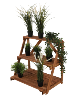 Regał na doniczki kwietnik stojak na kwiaty półka na kwiaty drewniany DUŻY - product 2