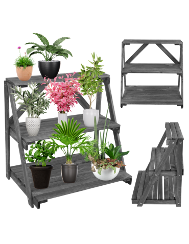 Regał na doniczki kwietnik stojak na kwiaty drewniana półka na kwiaty DUŻY