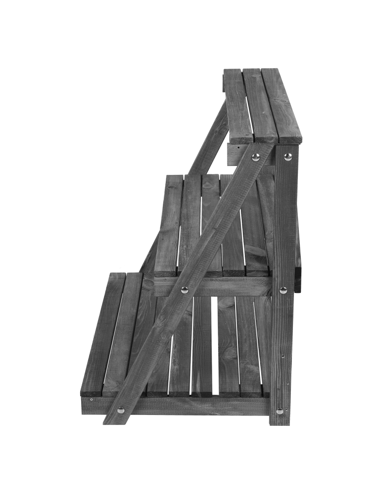 Kwietniki - Regał na doniczki kwietnik stojak na kwiaty drewniana półka na kwiaty DUŻY - product b2b.wamar.biz 4