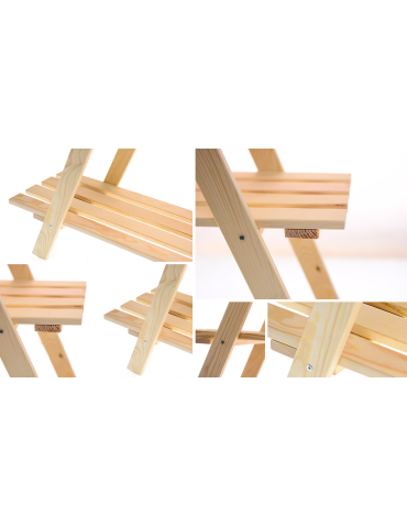 Kwietniki - Regał na doniczki kwietnik stojak na kwiaty drewniana półka na kwiaty DUŻY - product 5