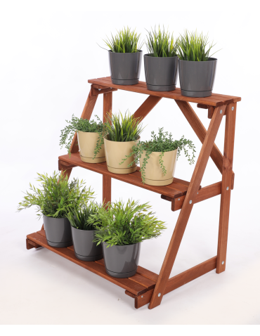 Regał na doniczki kwietnik stojak na kwiaty półka na kwiaty drewniany - product 2