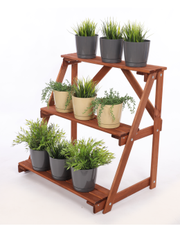 Regał na doniczki kwietnik stojak na kwiaty półka na kwiaty drewniany - product 2