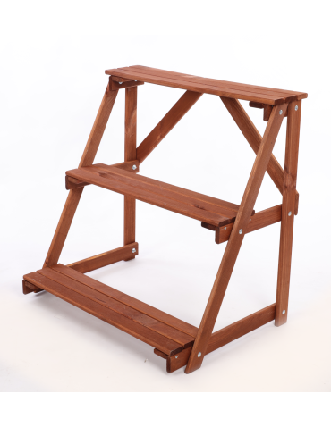 Kwietniki - Regał na doniczki kwietnik stojak na kwiaty półka na kwiaty drewniany - product 3