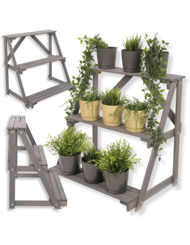 Regał na doniczki kwietnik drewniany stojak na kwiaty półka na kwiaty