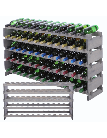 Stojak na wino regał modułowy na butelki 5x12 but BUDUJ JAK KLOCKI EKO