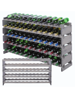 Stojak na wino regał modułowy na butelki 5x12 but BUDUJ JAK KLOCKI EKO