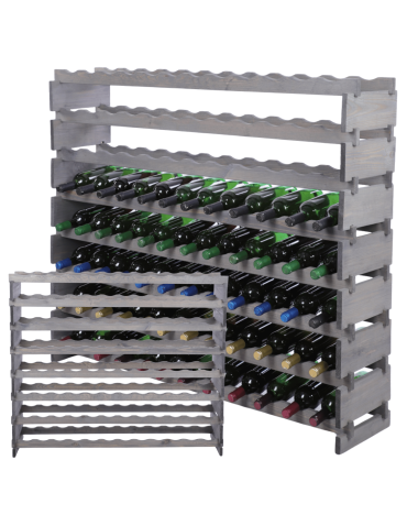 Stojak na wino regał modułowy na butelki 8x12 but SZEROKI BEZ NARZĘDZI