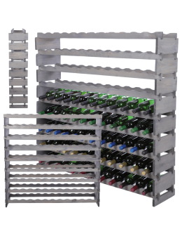 Stojak na wino regał modułowy na butelki 9x12 but SZEROKI BEZ NARZĘDZI