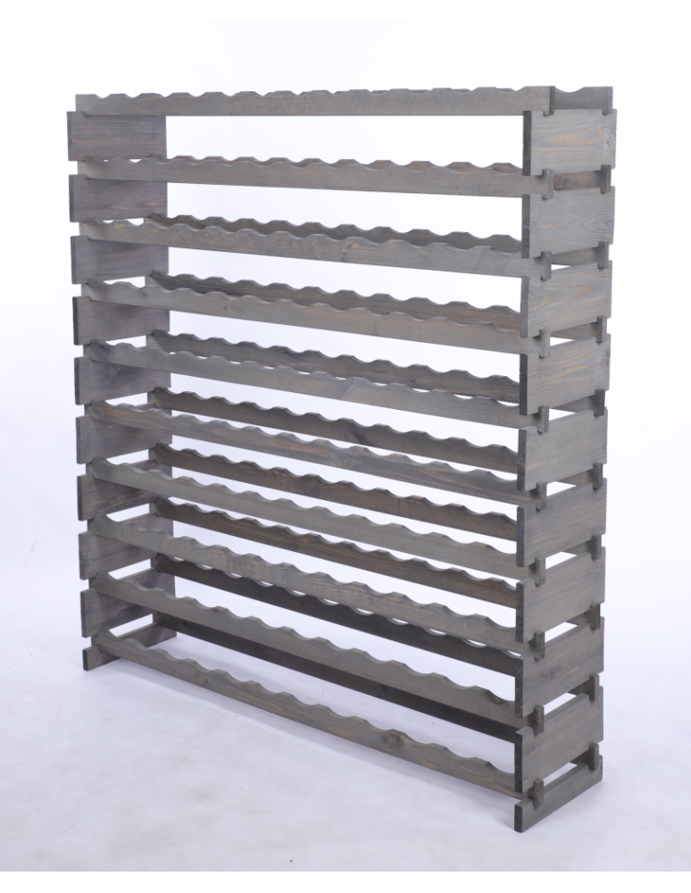 Modułowe stojaki do butelek RW11 - Stojak na wino regał modułowy na butelki 10x12 but DUŻY MONTAŻ BEZ NARZĘDZI - product b2b.wamar.biz 3