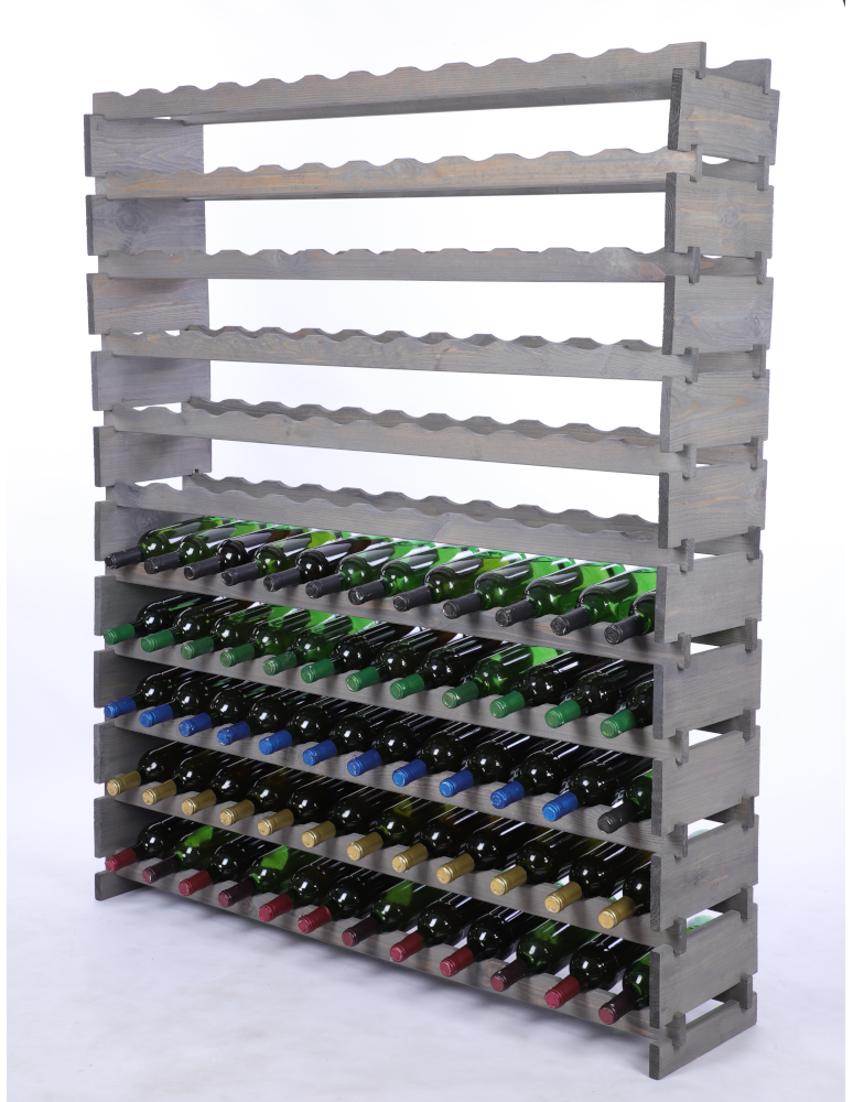 Modułowe stojaki do butelek RW11 - Stojak na wino regał modułowy na butelki 11x12 but DUŻY MONTAŻ BEZ NARZĘDZI - produkt b2b.wamar.biz 2