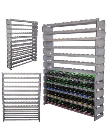 Stojak na wino regał modułowy na butelki 12x12 but DUŻY MONTAŻ BEZ NARZĘDZI